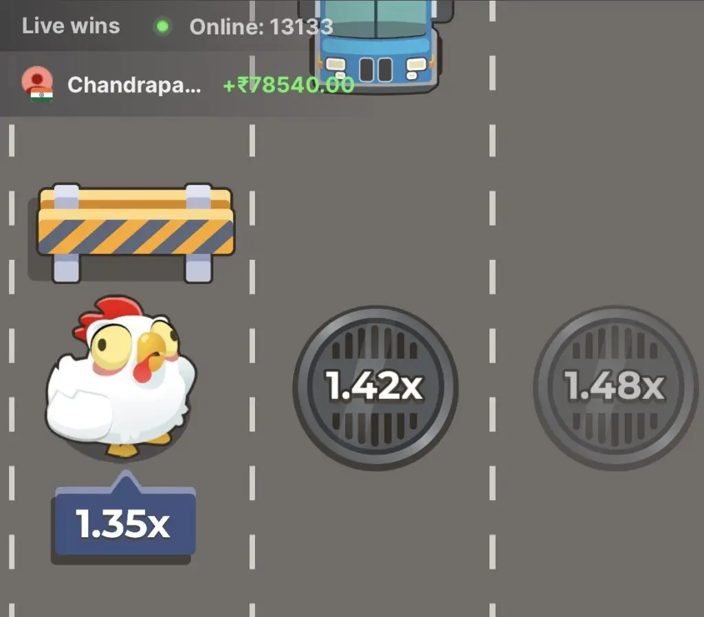 Chicken Road 2 screenshot 3 - round result and cash-out display