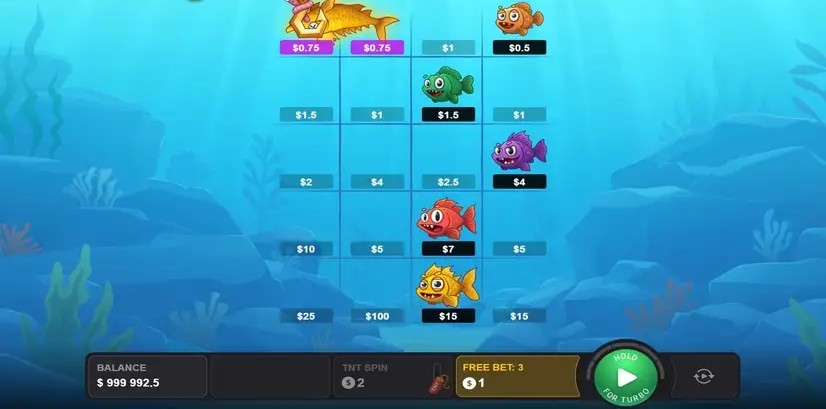 Fish Boom screenshot 2 - Big Fish tile merge in progress