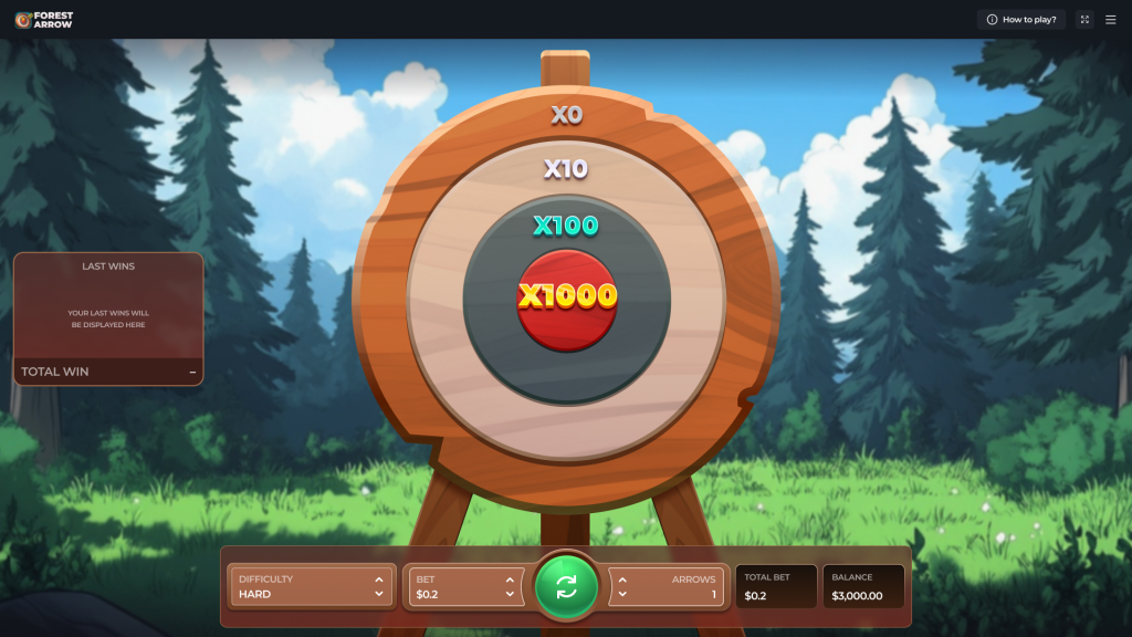 Forest Arrow screenshot 2 - an arrow mid-flight toward the target