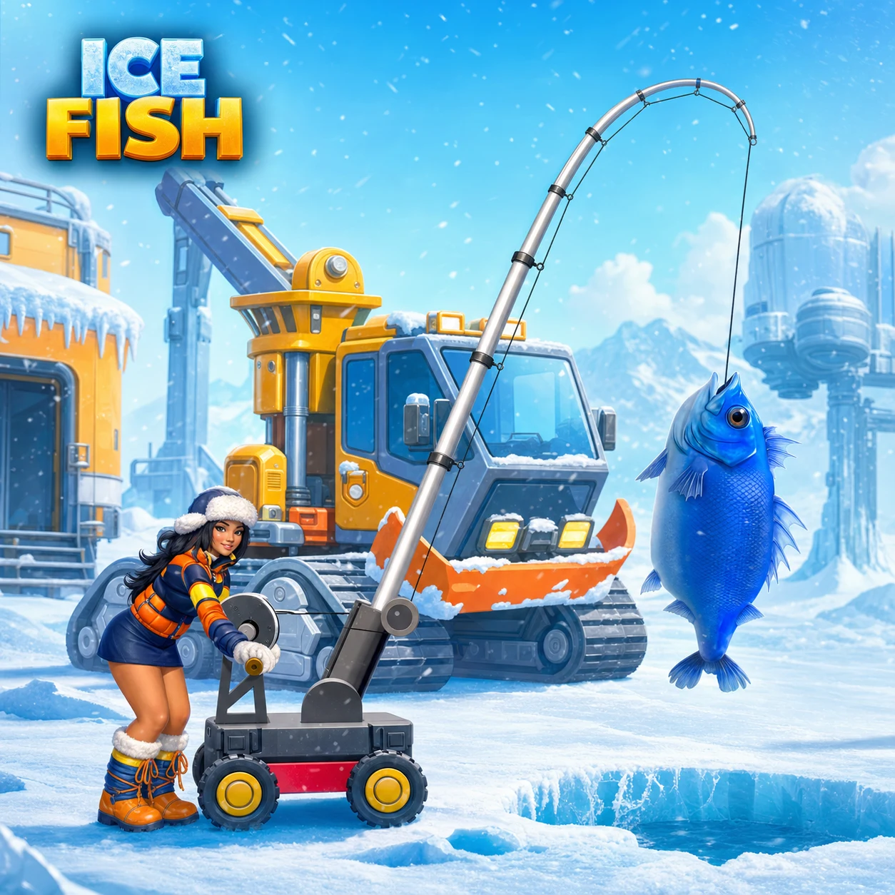 Ice Fish by InOut Games - arctic fishing wheel game art