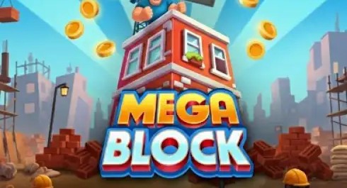 MegaBlock screenshot 2 - tower mid-build with rising multiplier
