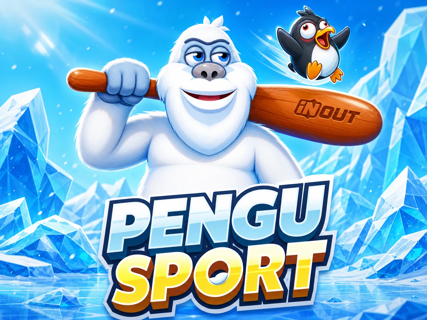 Pengu Sport gameplay screenshot showing the penguin launch course