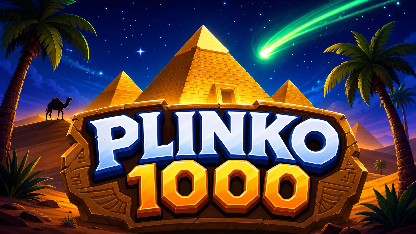 Plinko 1000 board mid-drop with balls bouncing through the peg field